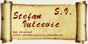 Stefan Vulčević vizit kartica